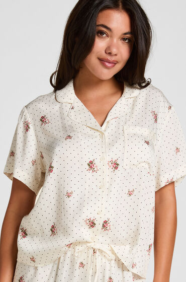 Hunkemöller Pyjama Jacket Satin Wit