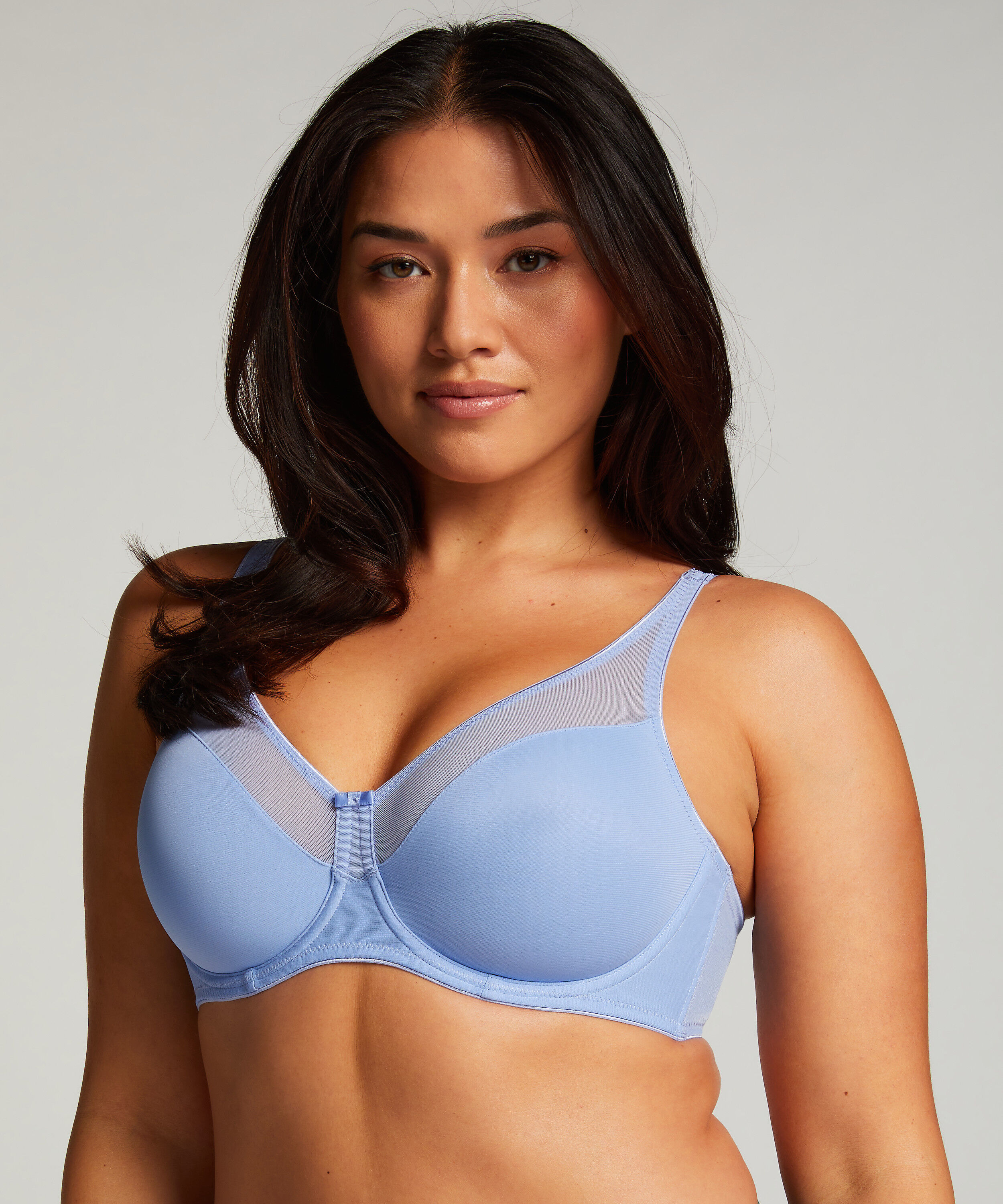 Niet-voorgevormde minimizer beugel bh Nina, Blauw Niet-voorgevormde minimizer beugel bh Nina, Blauw