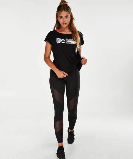 HKMX Sportshirt met korte mouwen, Zwart