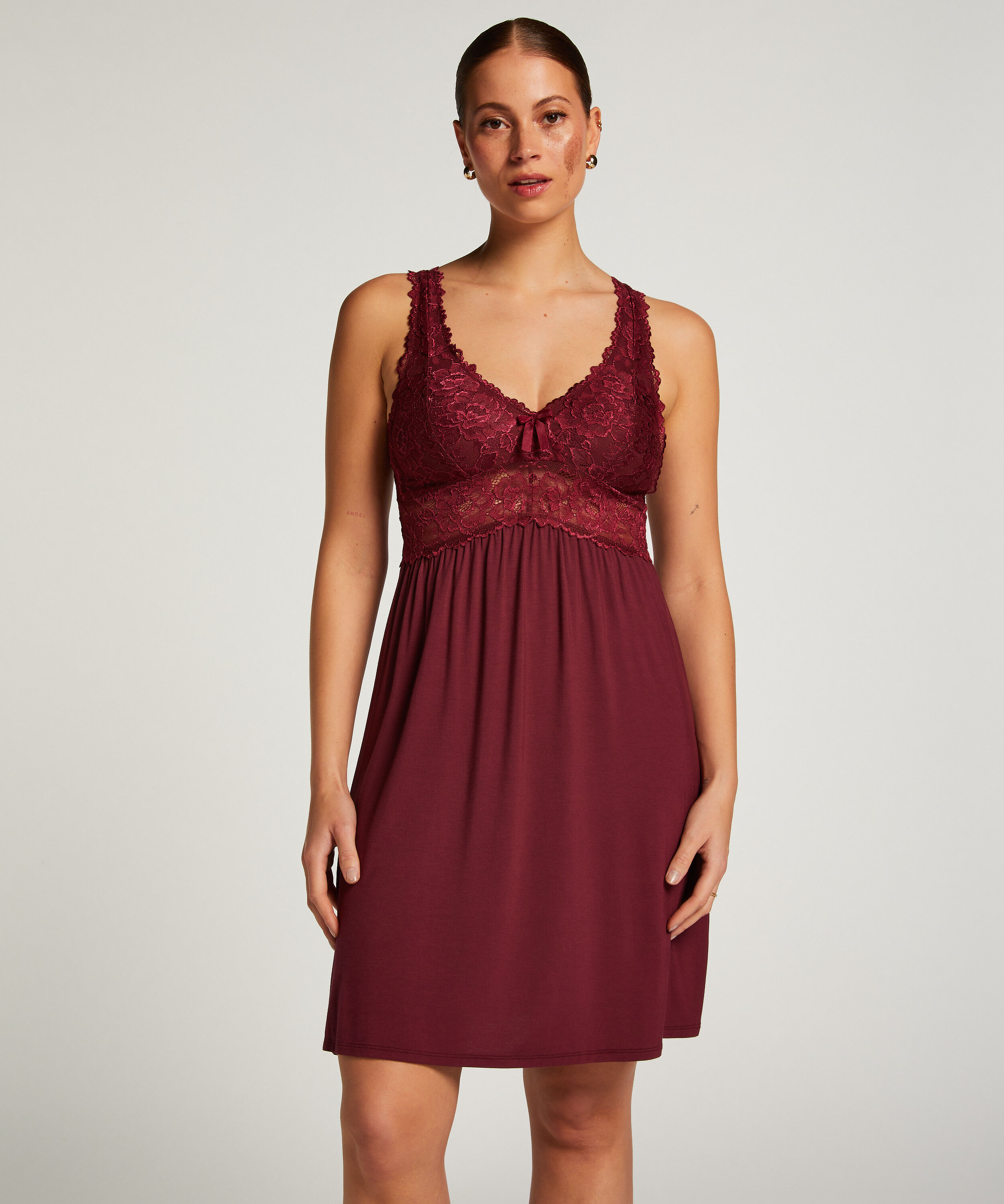 Slipdress Nora Lace, Paars Slipdress Nora Lace, Paars