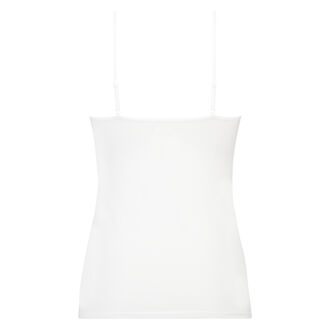Naadloze spaghetti top, Wit