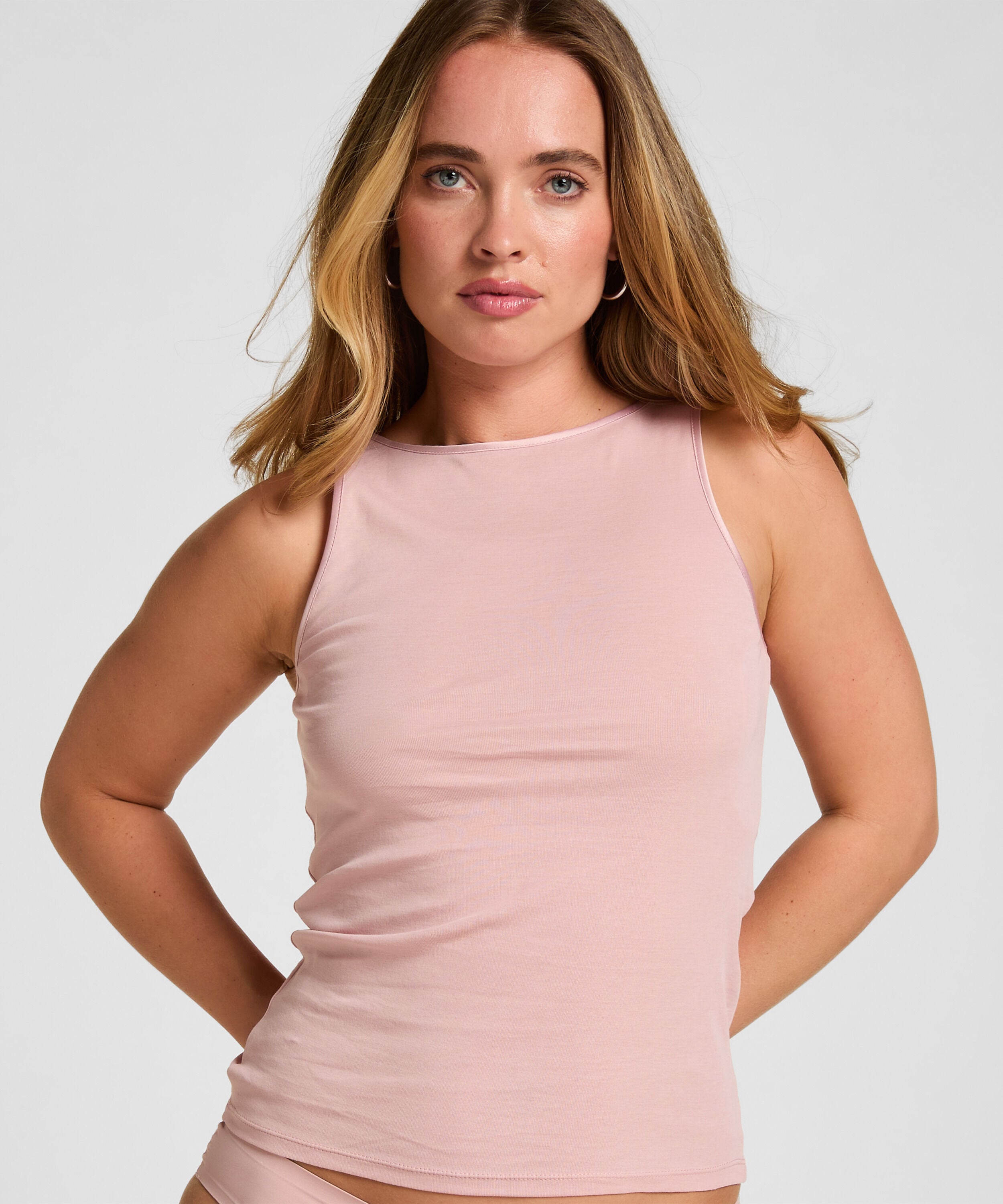 Singlet Elevated Basic, Roze Singlet Elevated Basic, Roze