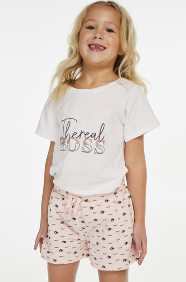 Hunkemoller Korte Pyjama Set Kind Wit hunkemoller kopen in de aanbieding
