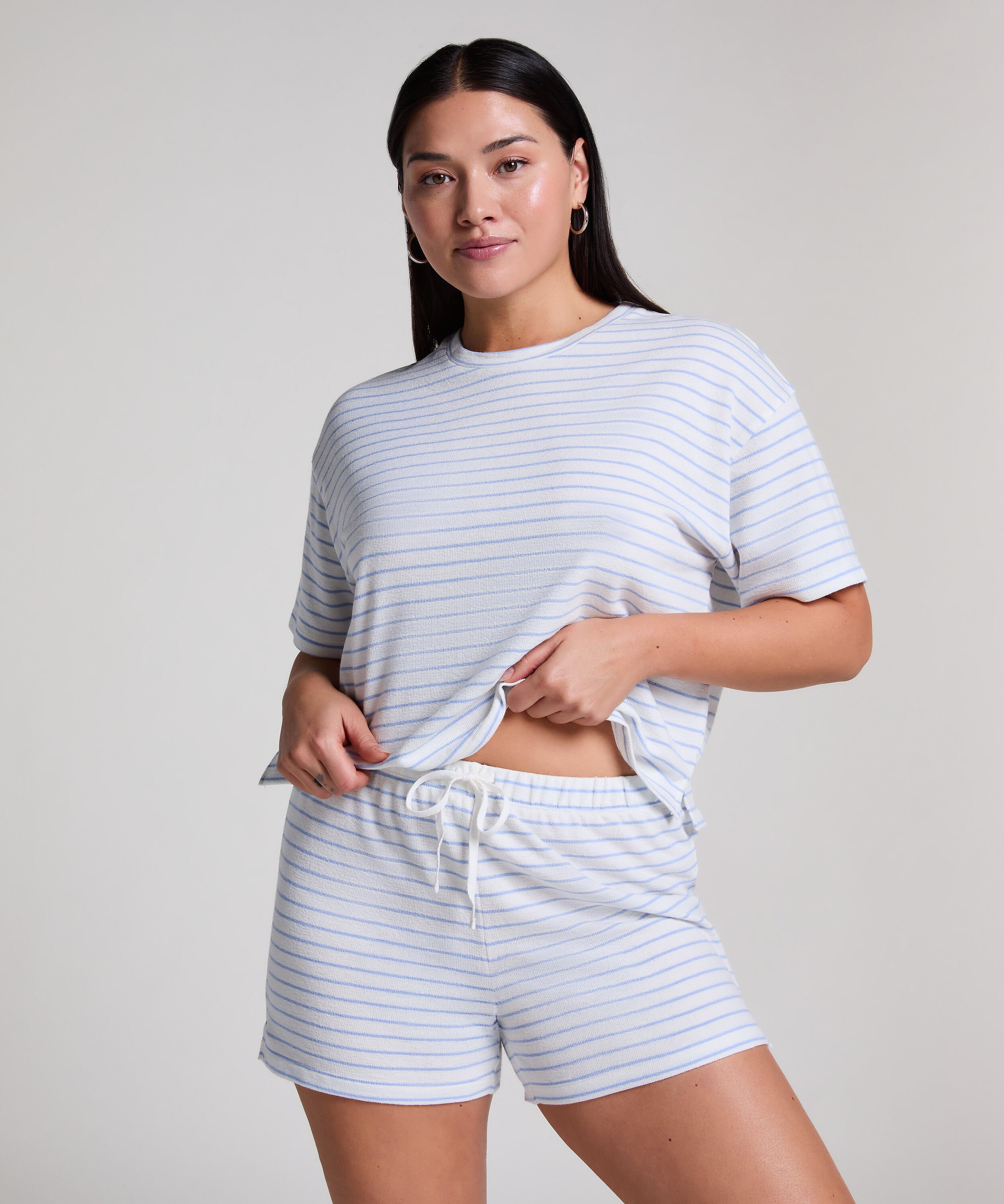 Shorts Katoen, Blauw Shorts Katoen, Blauw