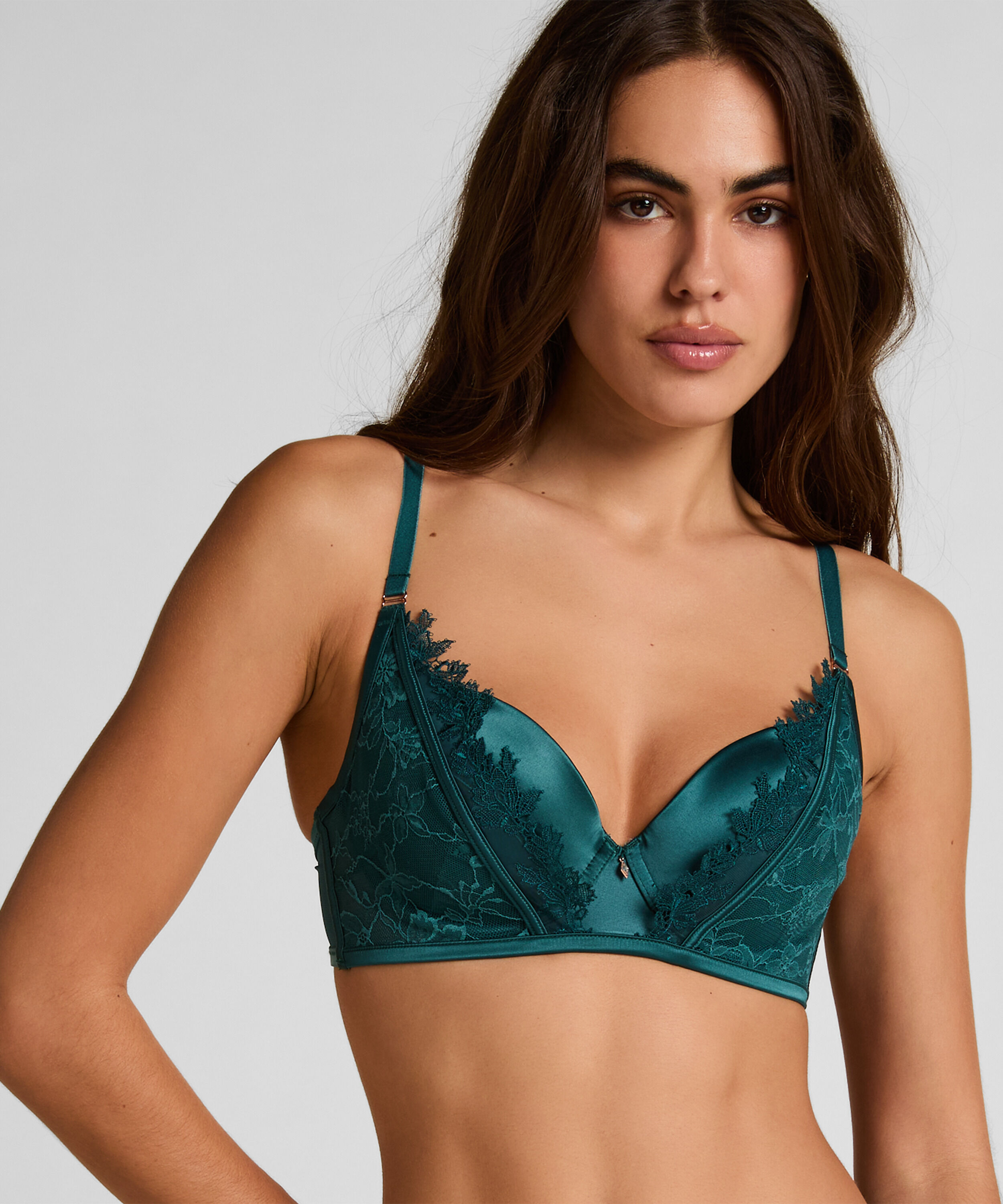 Voorgevormde longline beugel bh Julia, Groen