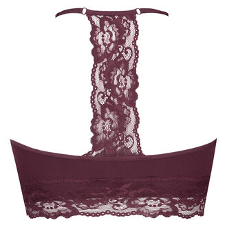 Naadloze croptop longline Maria, Rood