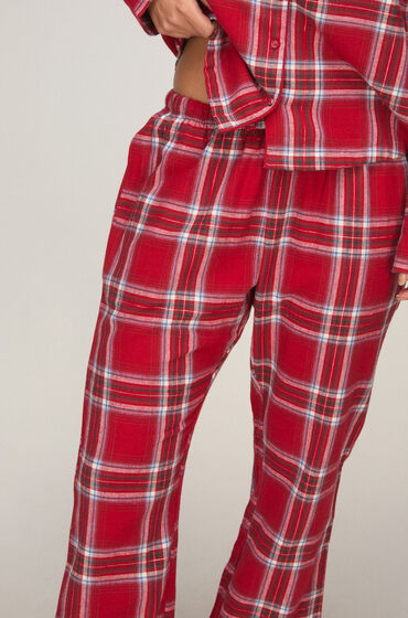 Hunkemöller Pyjamabroek Flannel Rood