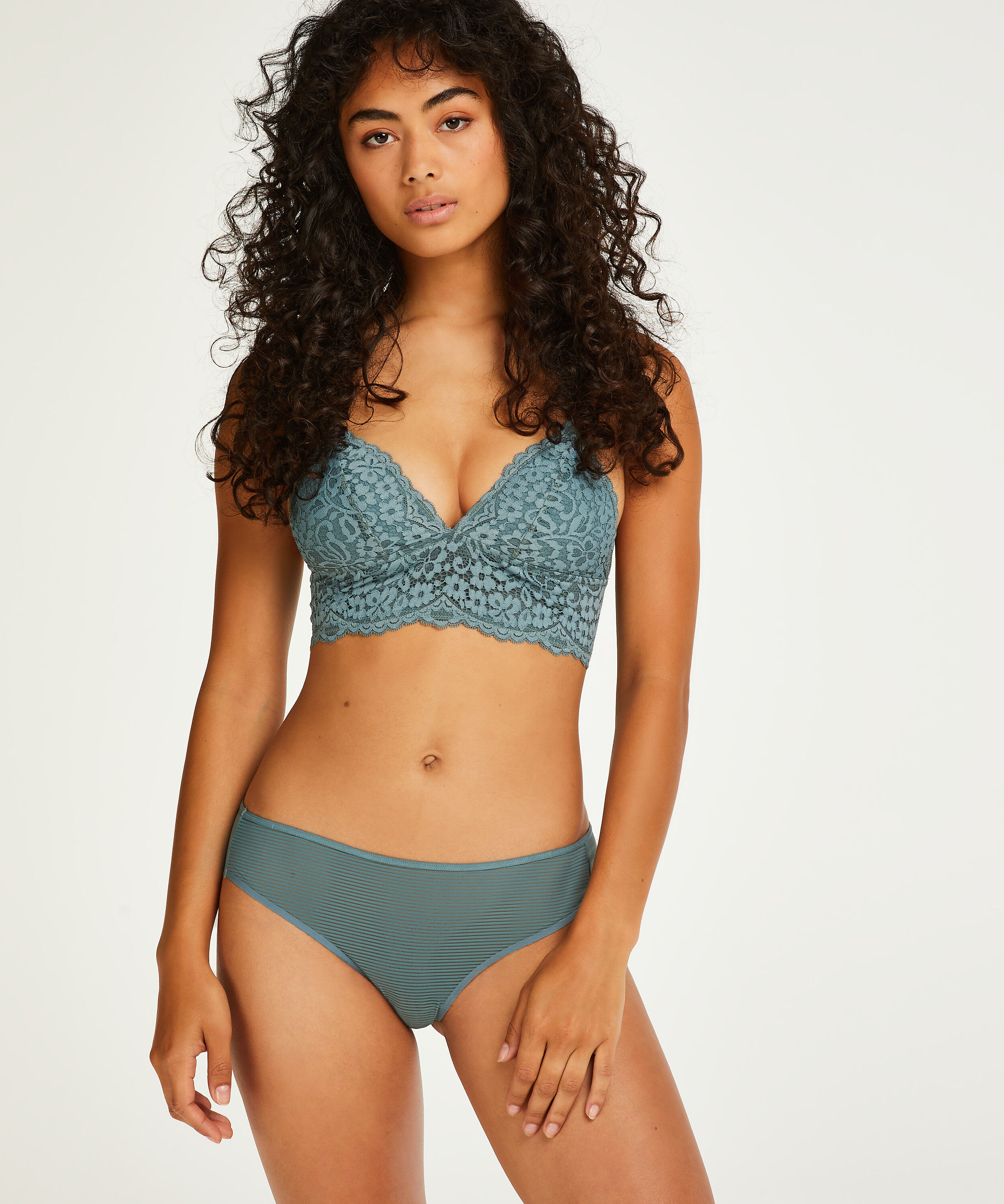 Invisible brazilian Stripe mesh, Grijs