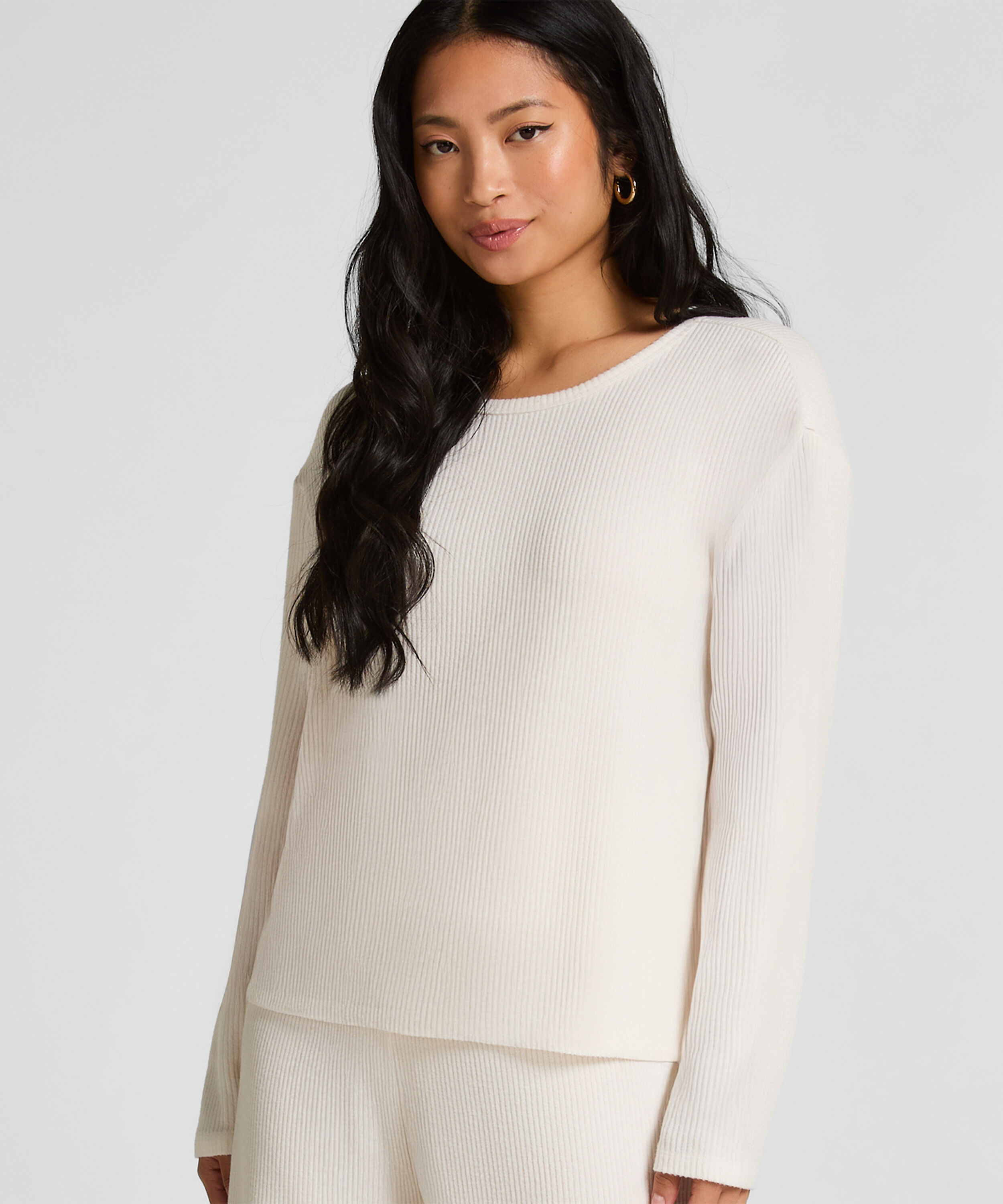 Pyjama top Jersey, Wit