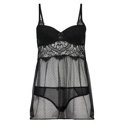 Baby doll Demi Longline, Zwart