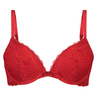 Voorgevormde push-up beugel bh Maya, Rood