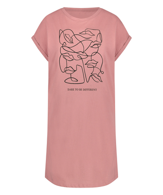 Nachthemd Ronde hals, Roze