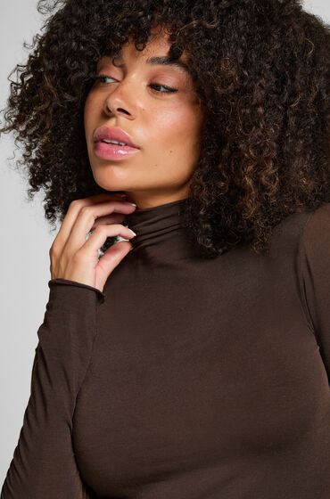 Hunkemöller super soft Turtleneck Shirt met Cashmere Bruin