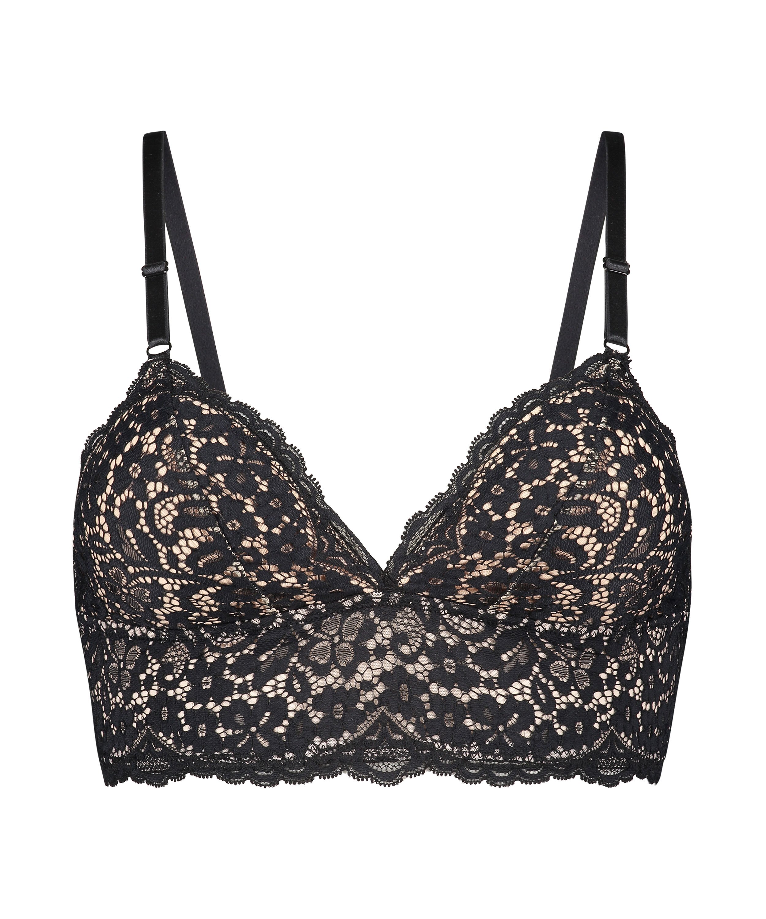Bralette Rose, Zwart