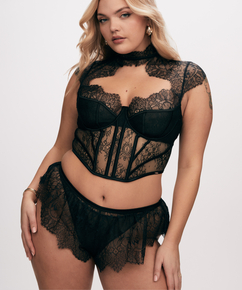 Top Lace Camille, Zwart