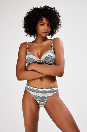 Hunkemoller Rio Bikinibroekje Jacquard Goddess Doutzen Zwart hunkemoller kopen in de aanbieding