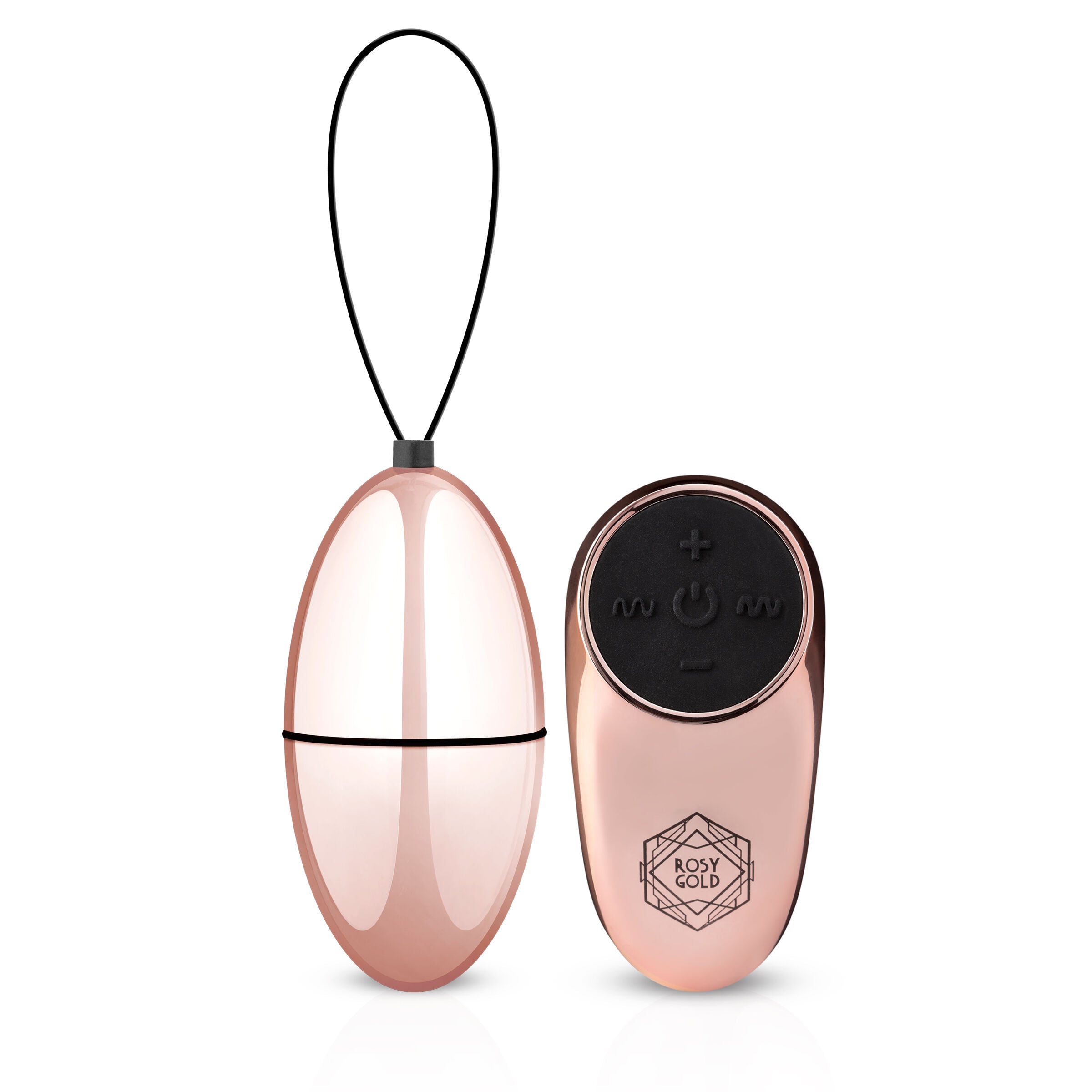 Roségouden Vibrerend Eitje met Afstandsbediening, Zwart Roségouden Vibrerend Eitje met Afstandsbediening, Zwart