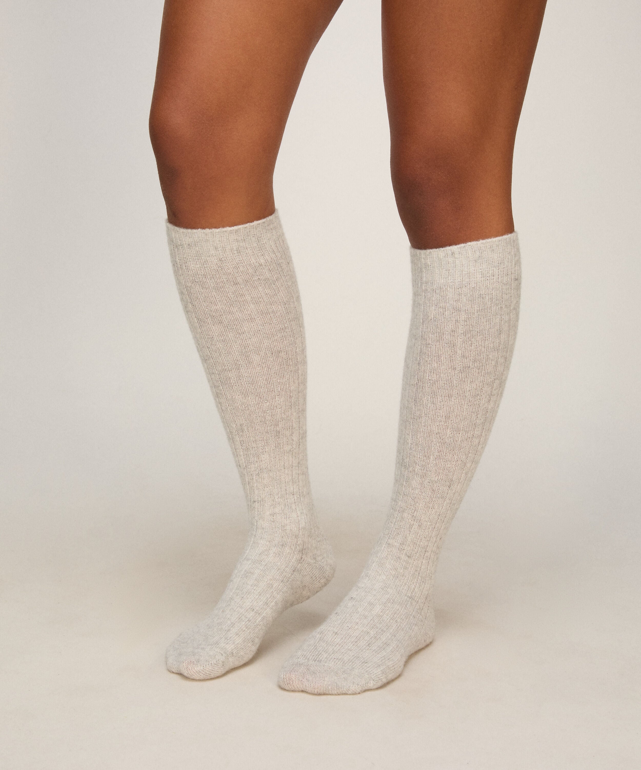 Cashmere Blended Sokken, Grijs Cashmere Blended Sokken, Grijs