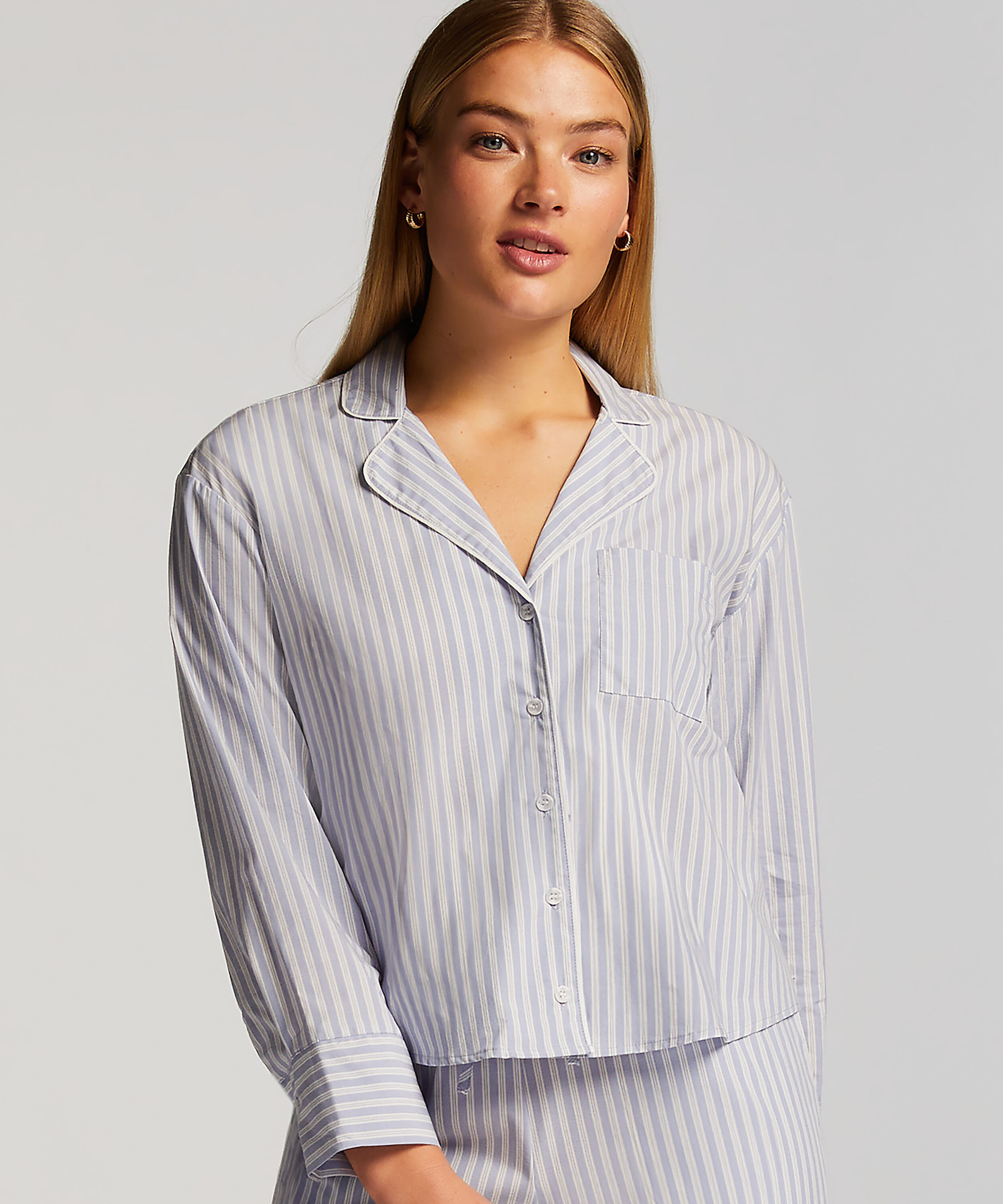 Pyjamatop Katoen, Blauw