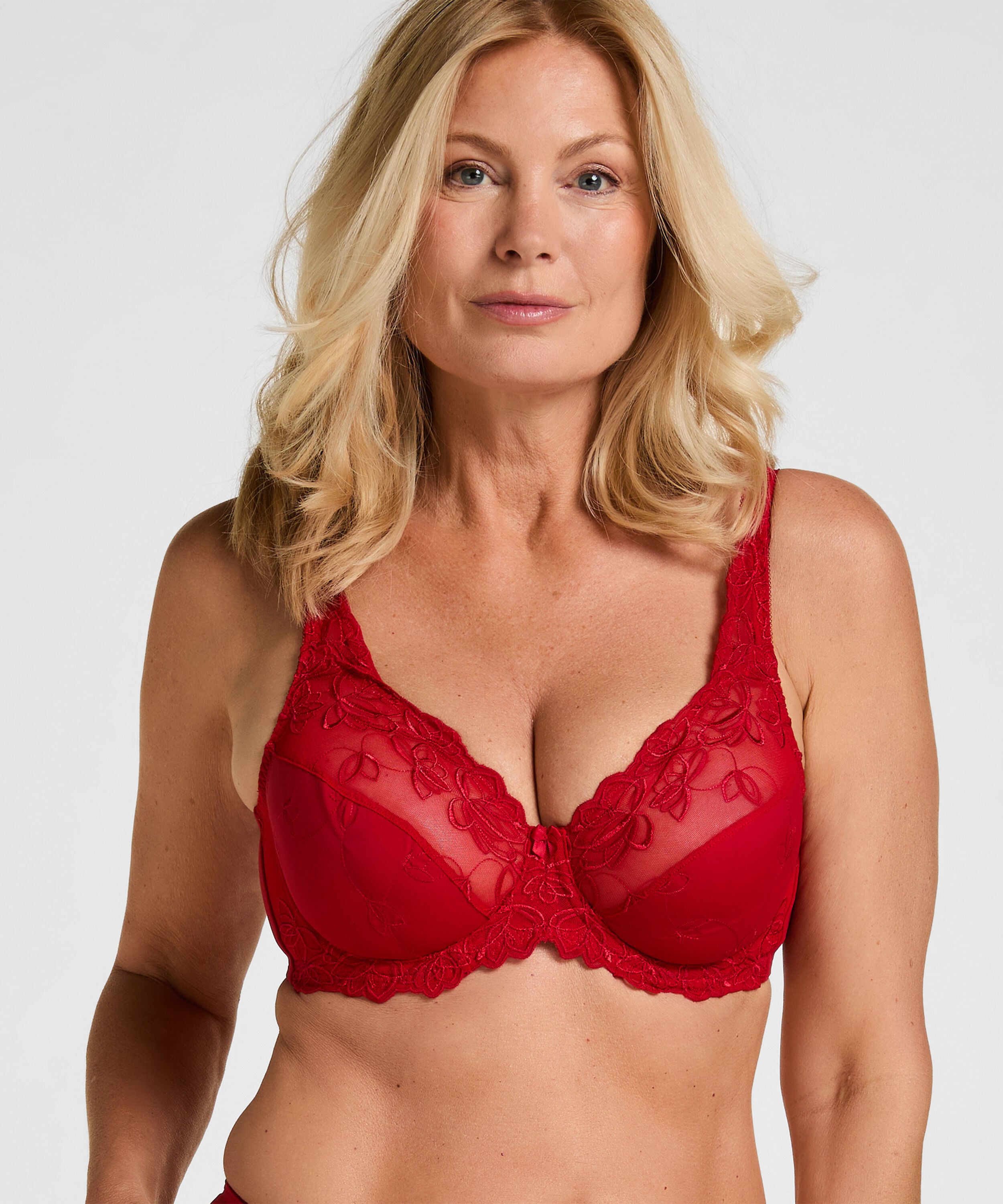 Niet-voorgevormde beugel bh Diva, Rood
