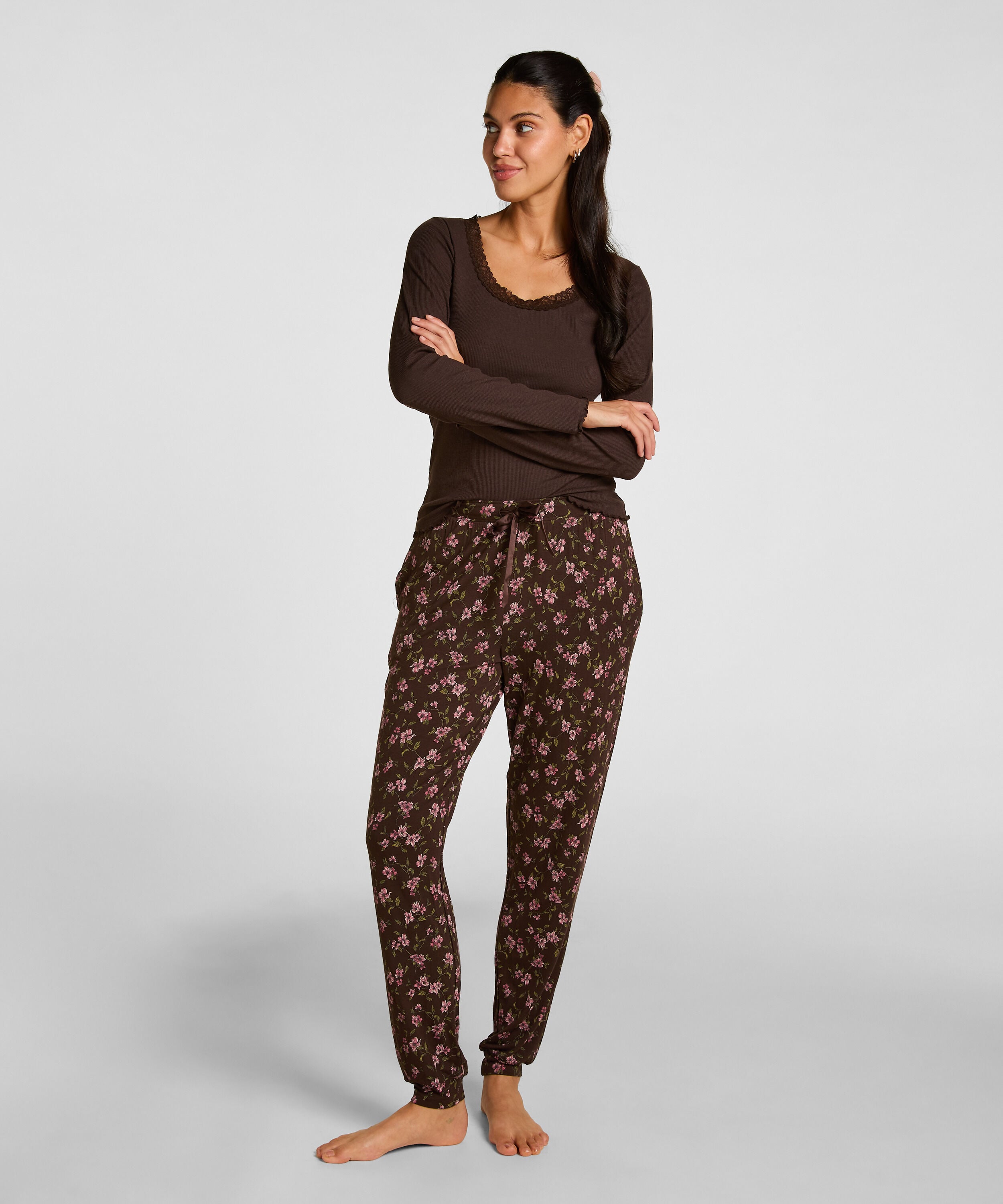 Pyjama broek Jersey, Bruin