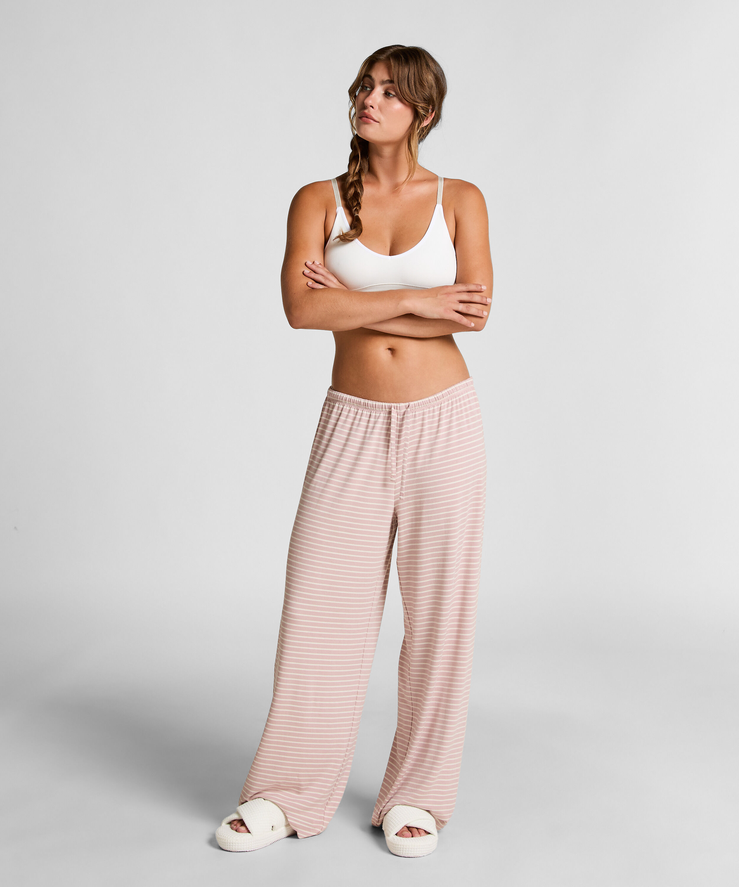 Jersey Pyjama Broek, Roze Jersey Pyjama Broek, Roze