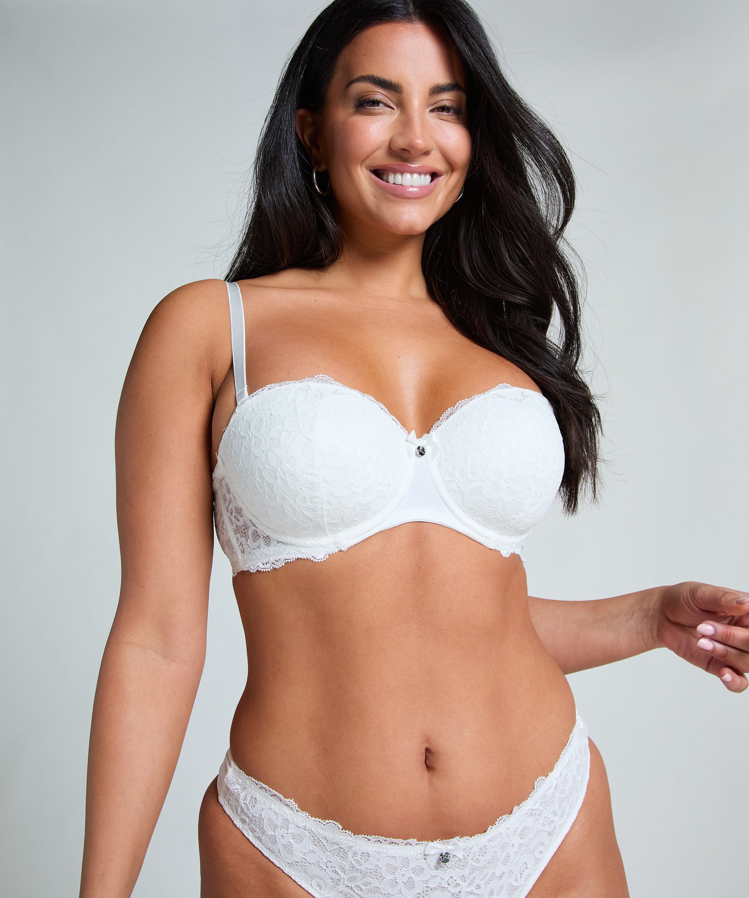 Voorgevormde strapless beugel bh Marine, Wit Voorgevormde strapless beugel bh Marine, Wit