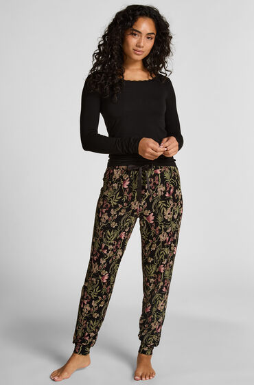Hunkemöller Pyjama broek Jersey Zwart