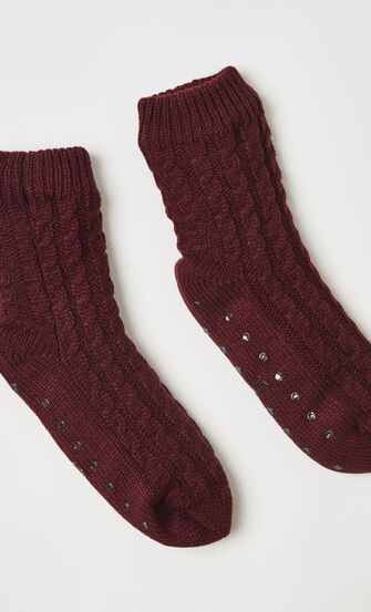 Slof Sokken Knit, Rood