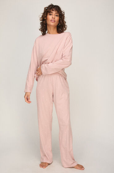 Hunkemöller Pyjamaset van katoenen jersey Roze