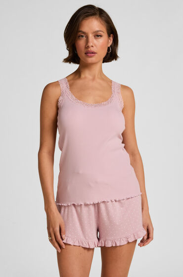 Hunkemöller Jersey broek met ruches Roze