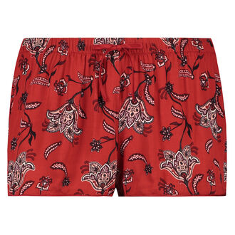 Pyjama short Woven, Rood