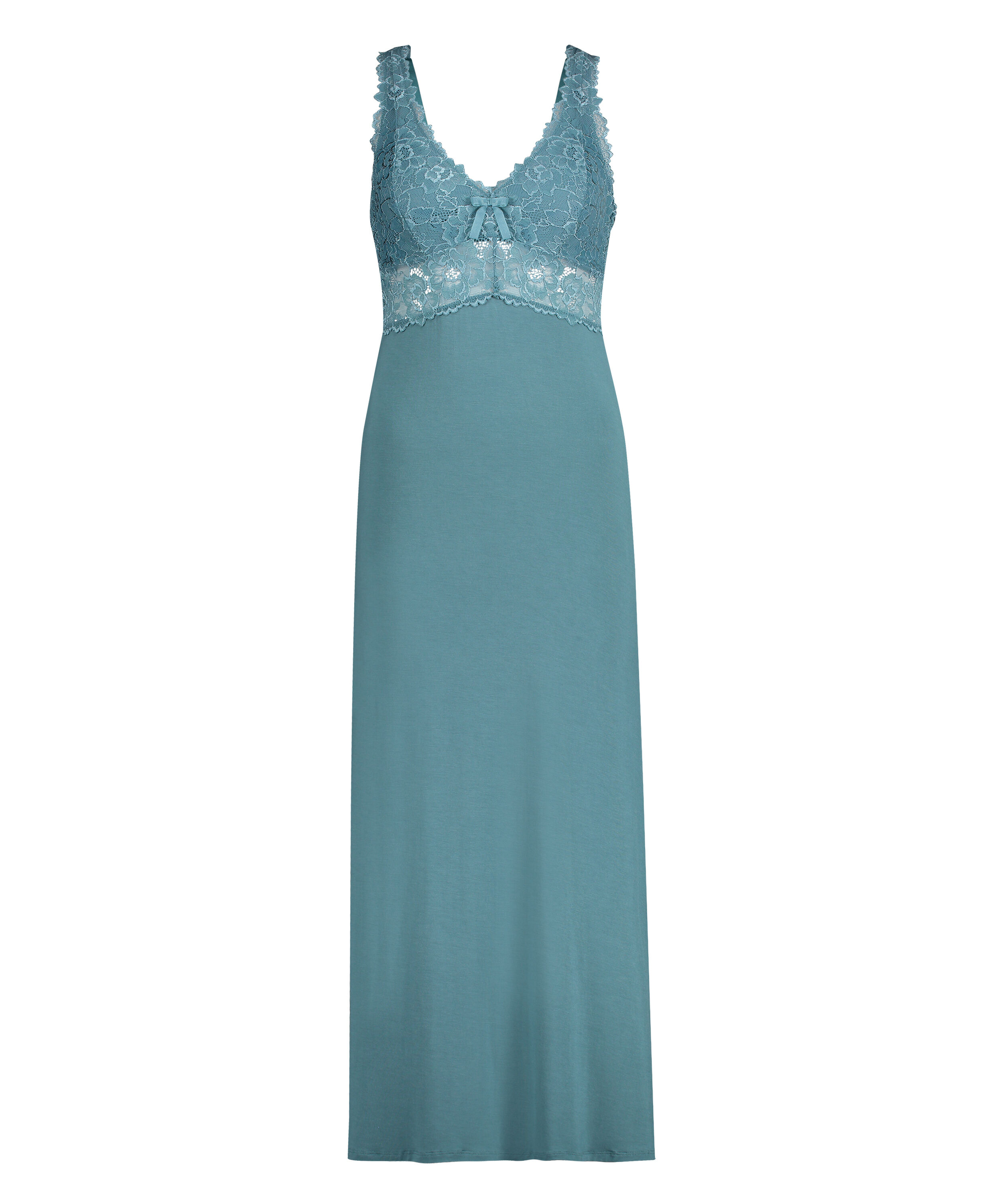 Slipdress Nora Lace Long, Groen Slipdress Nora Lace Long, Groen