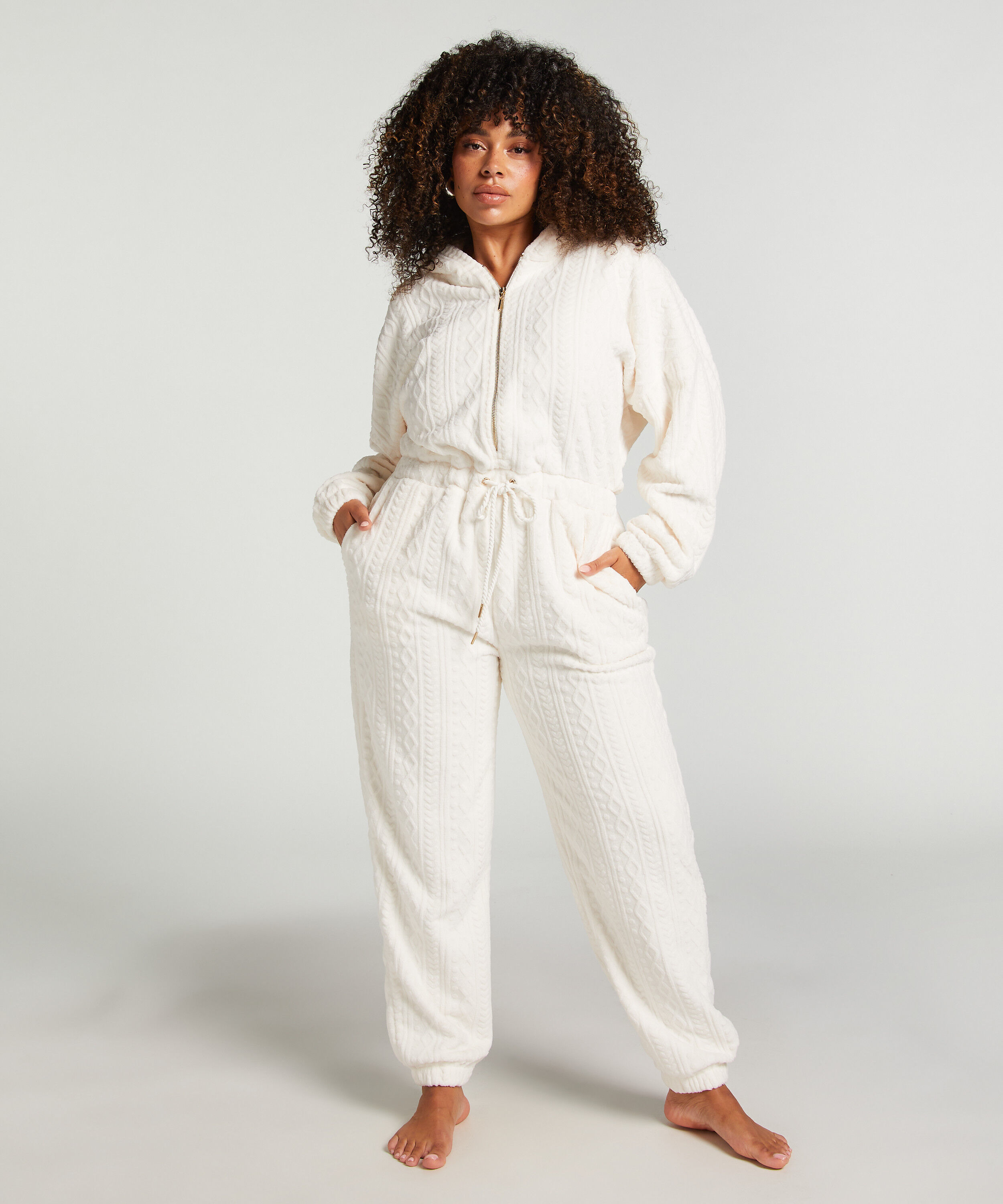 Onesie Fleece, Wit