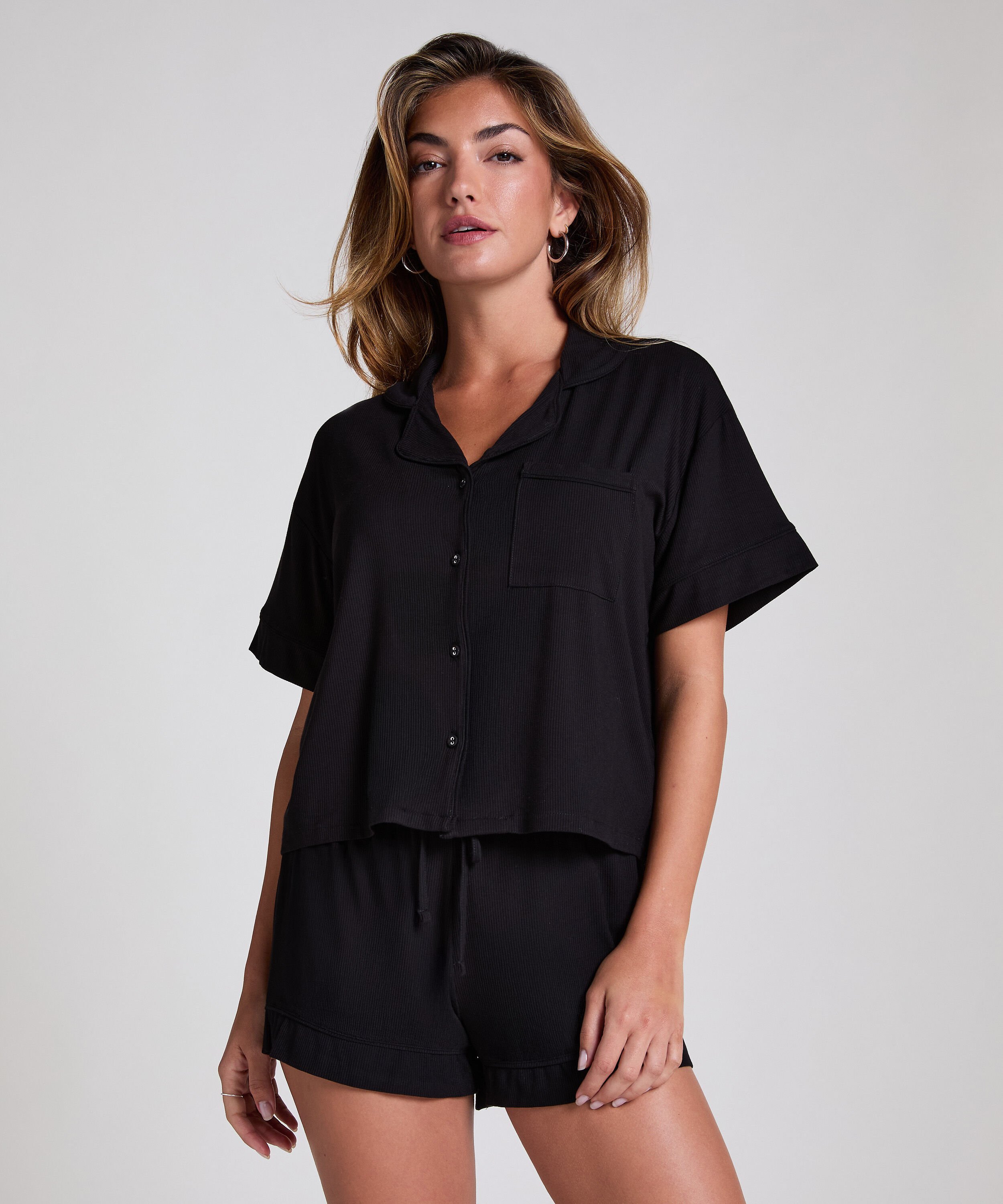 Shorts Velours, Zwart Shorts Velours, Zwart