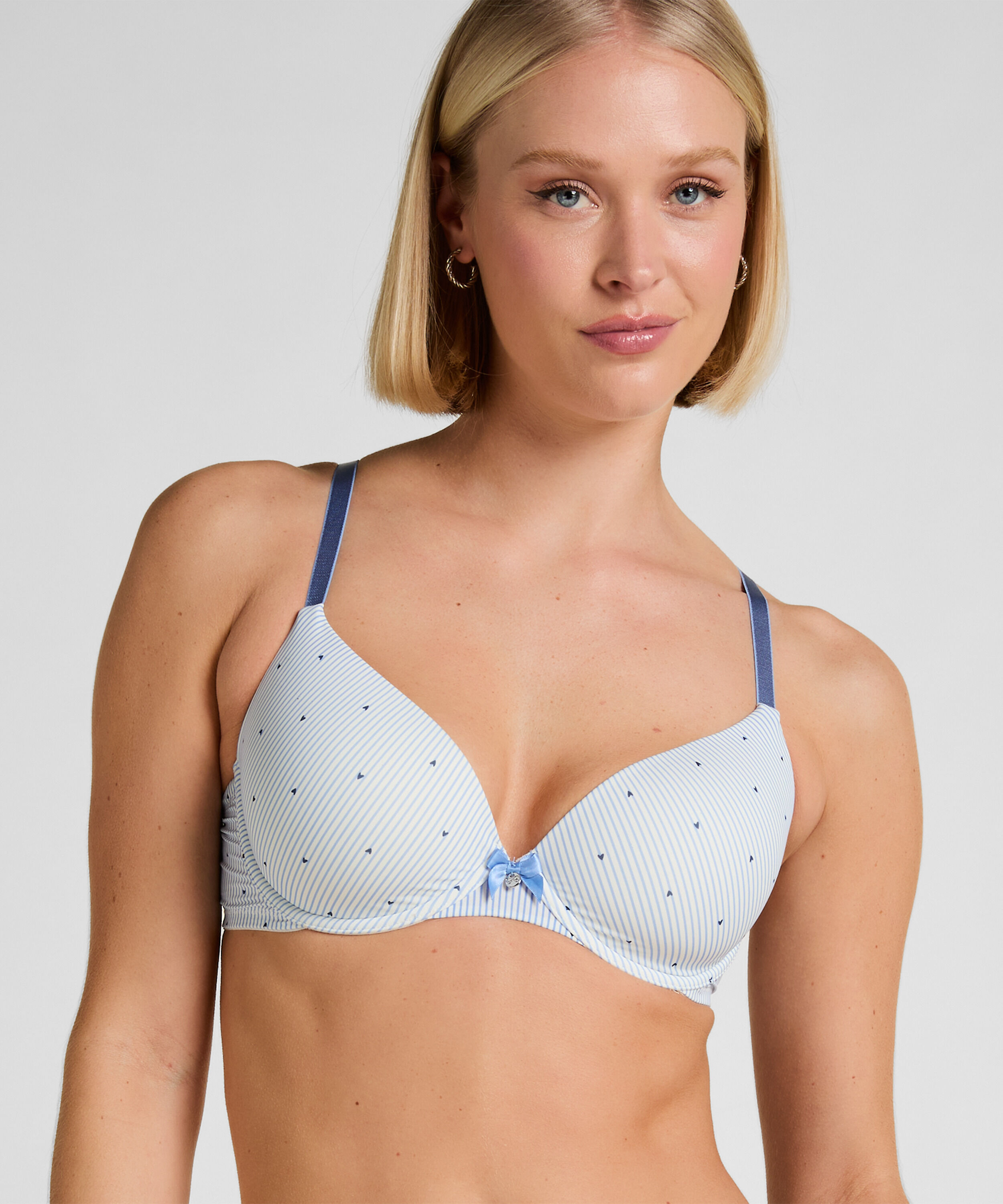 Voorgevormde beugel bh Plunge, Blauw