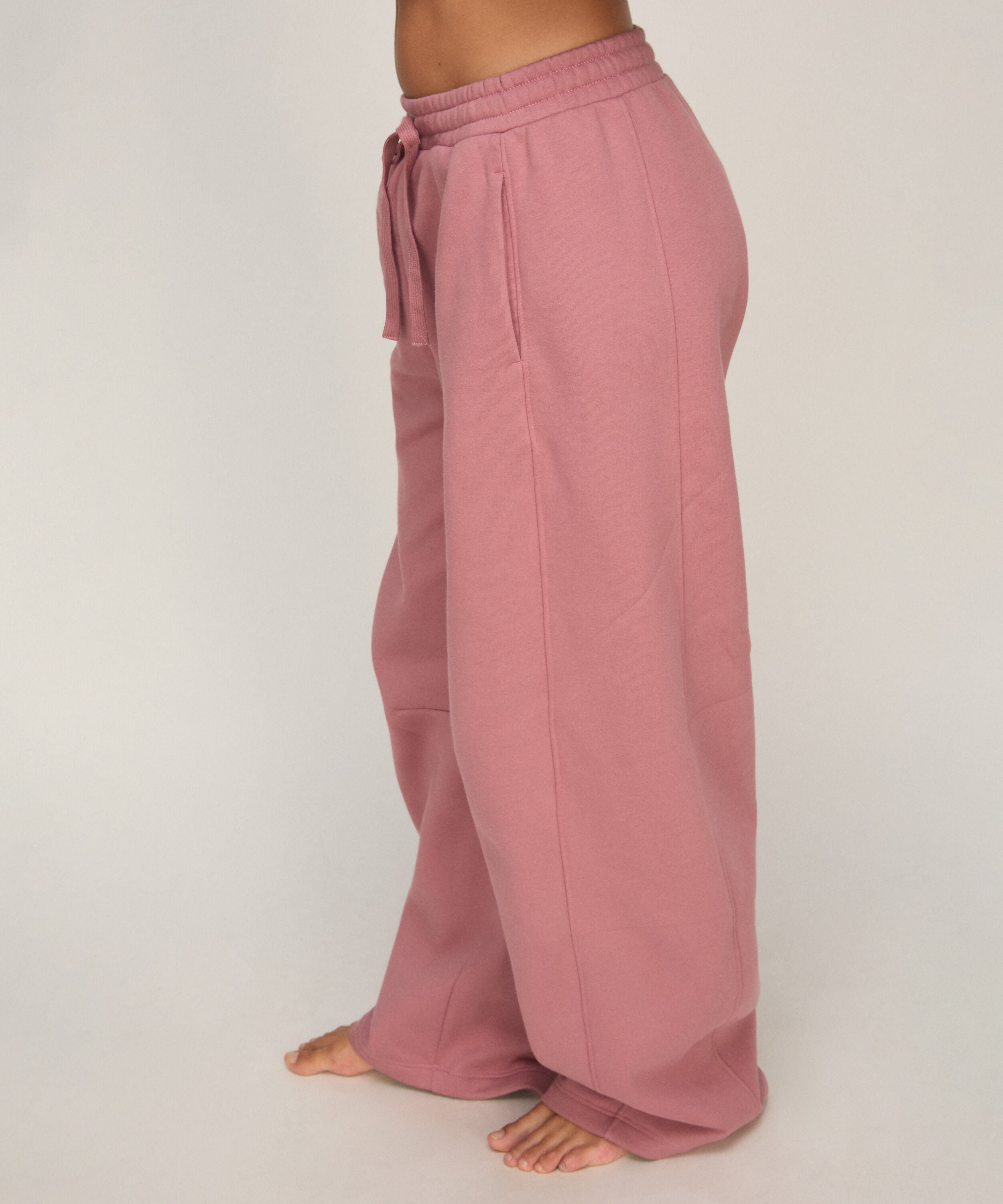 Barrel Joggingbroek van Sweat Stof, Roze Barrel Joggingbroek van Sweat Stof, Roze