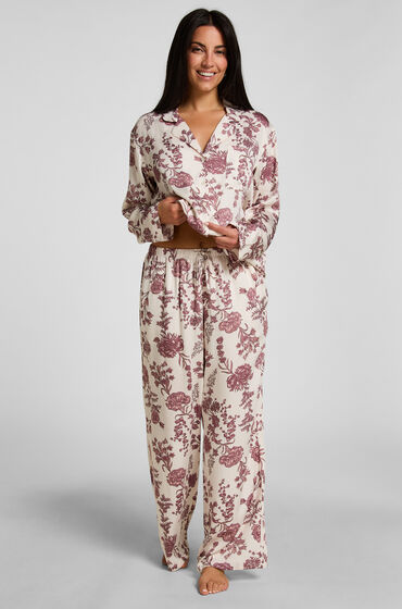 Hunkemöller Pyjamabroek Woven Print Beige