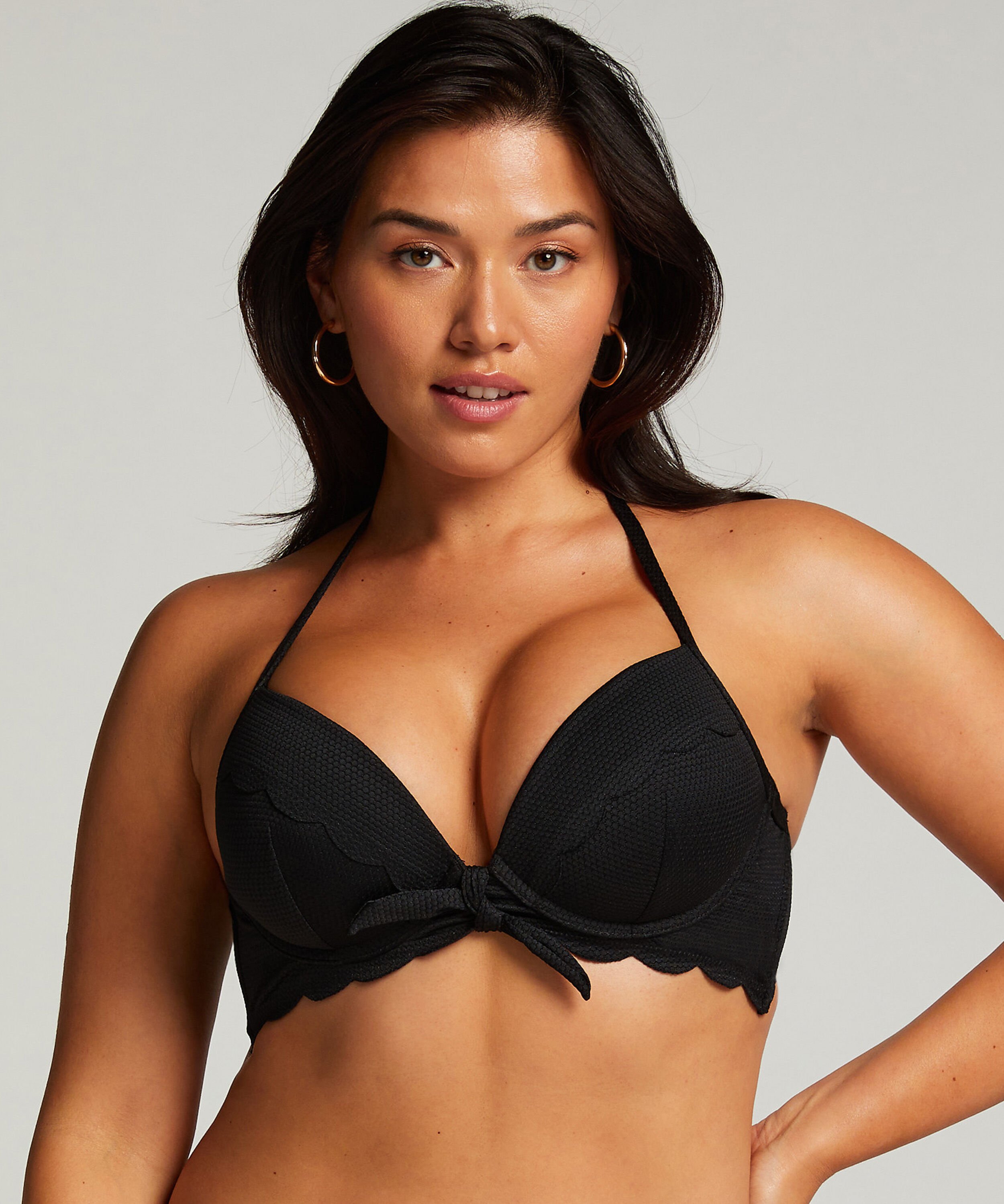 Voorgevormde push-up beugel bikinitop Scallop Cup A - E