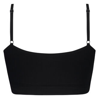 Naadloze strappy top, Zwart