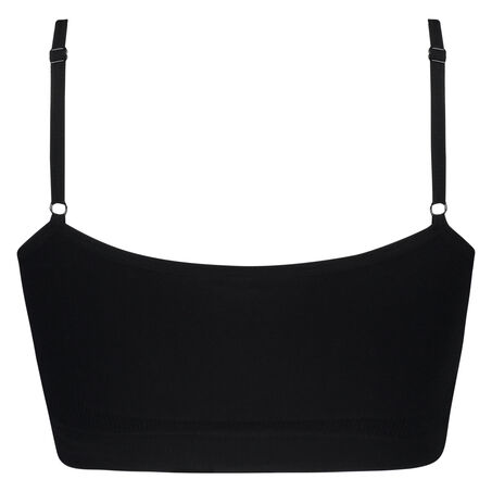 Naadloze strappy top, Zwart