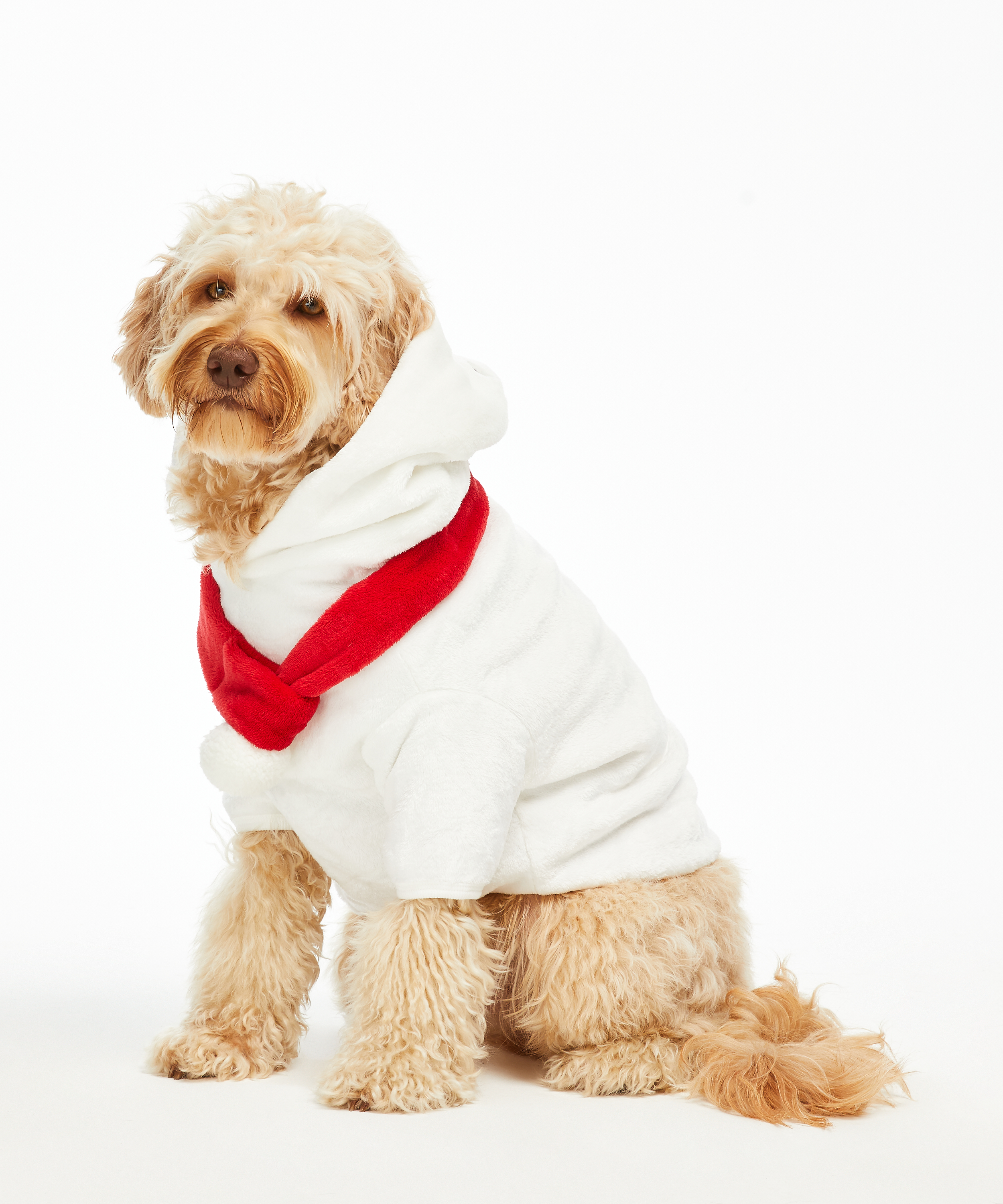 Fleece honden onesie, Wit, main