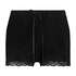 Shorts Velours Lace, Zwart