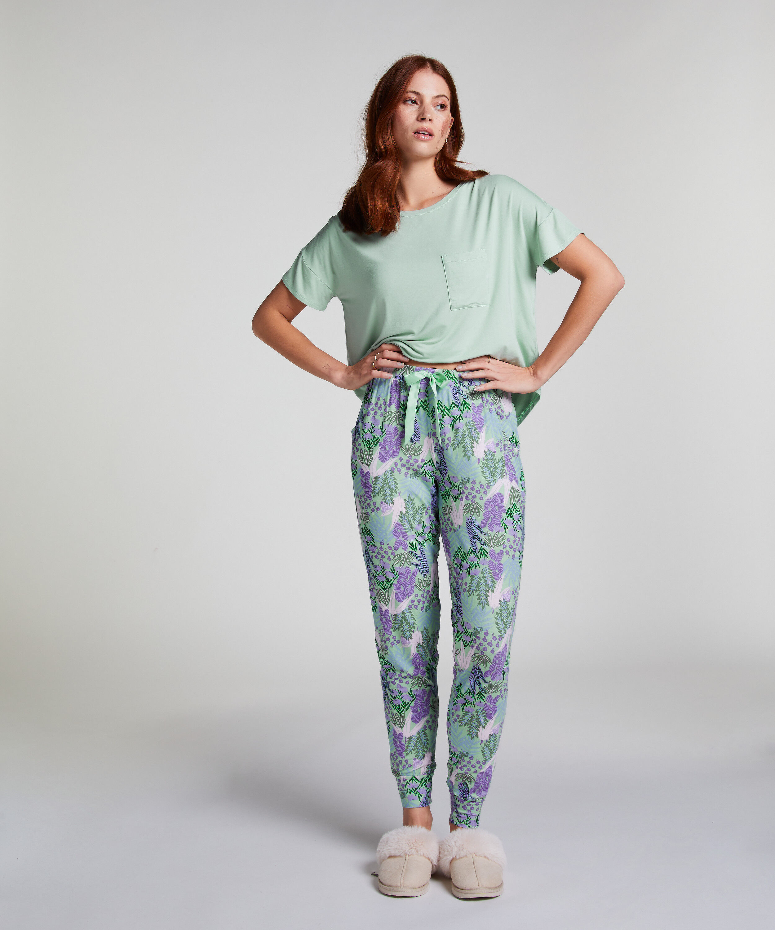Pyjamabroek Jersey, Groen Pyjamabroek Jersey, Groen