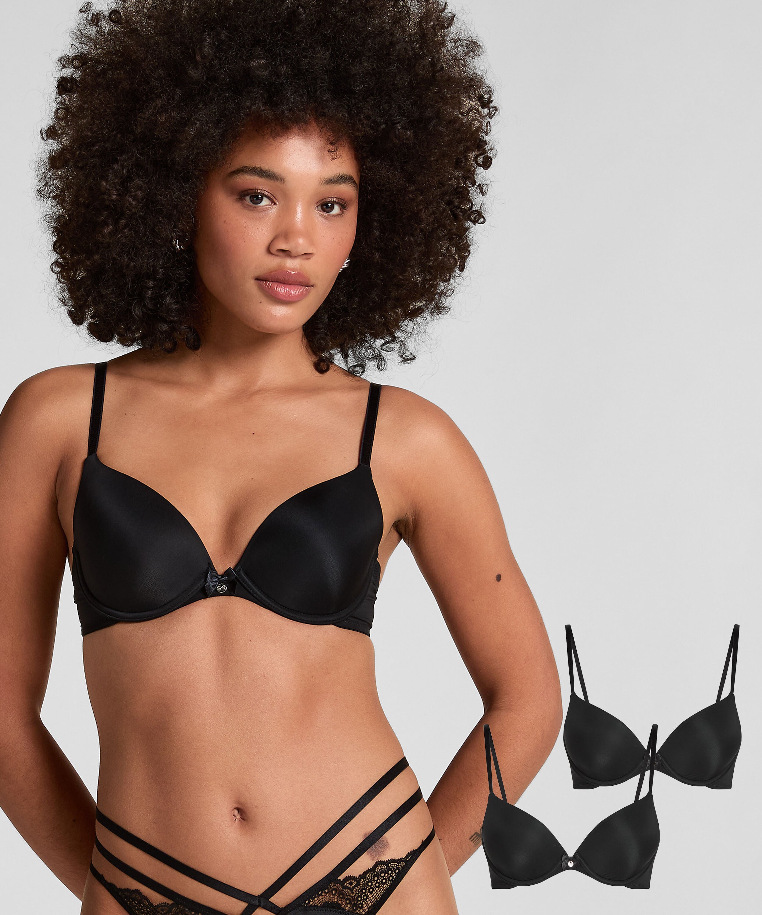2-pack voorgevormde beugel bh