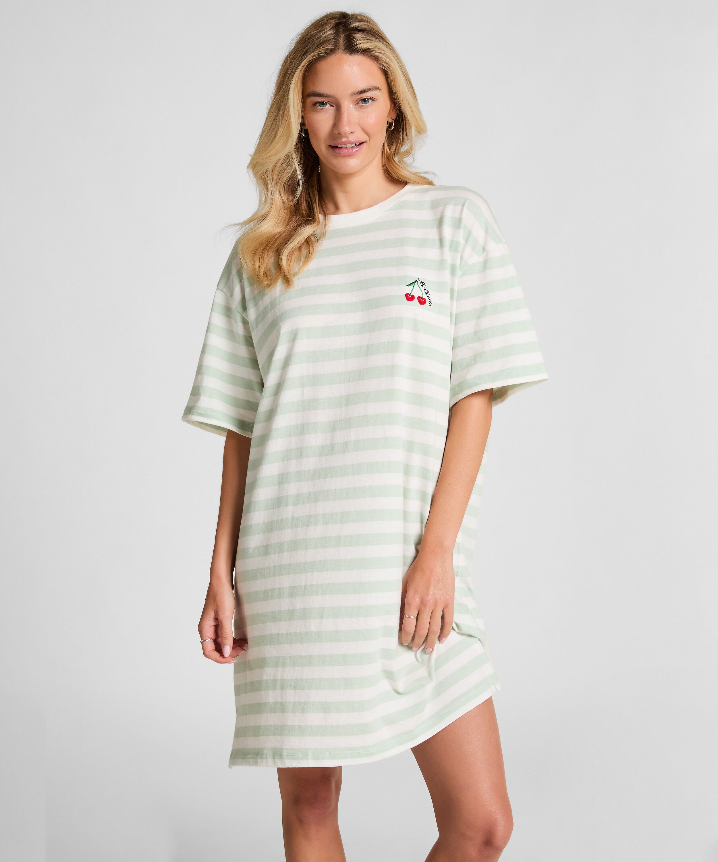 Nachthemd ronde hals, Groen