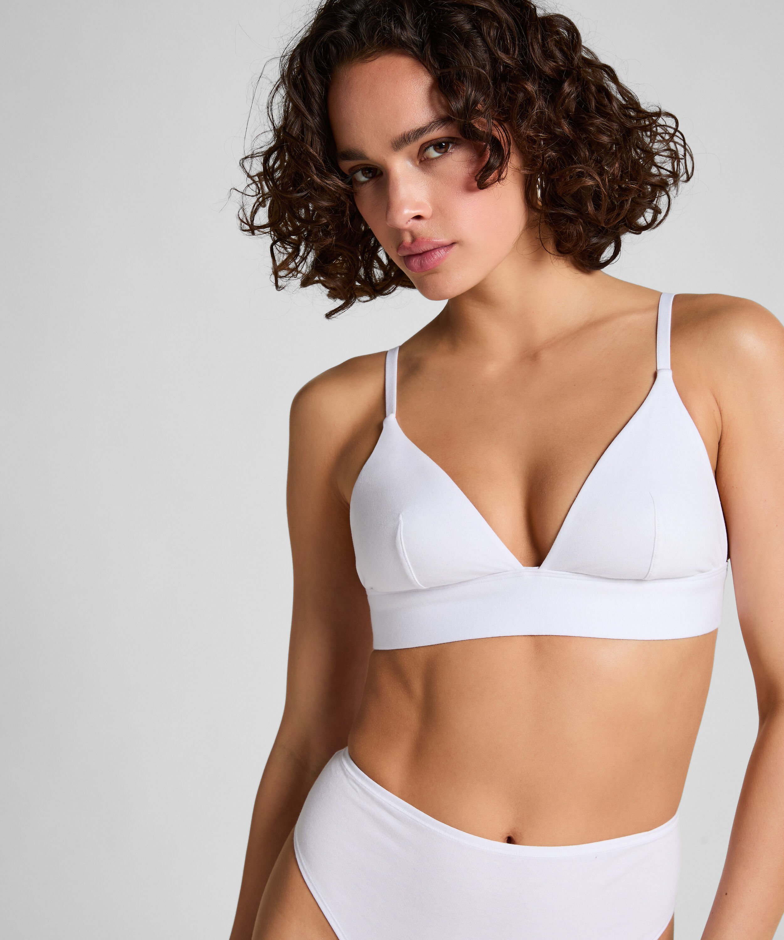 Katoenen bralette, Wit