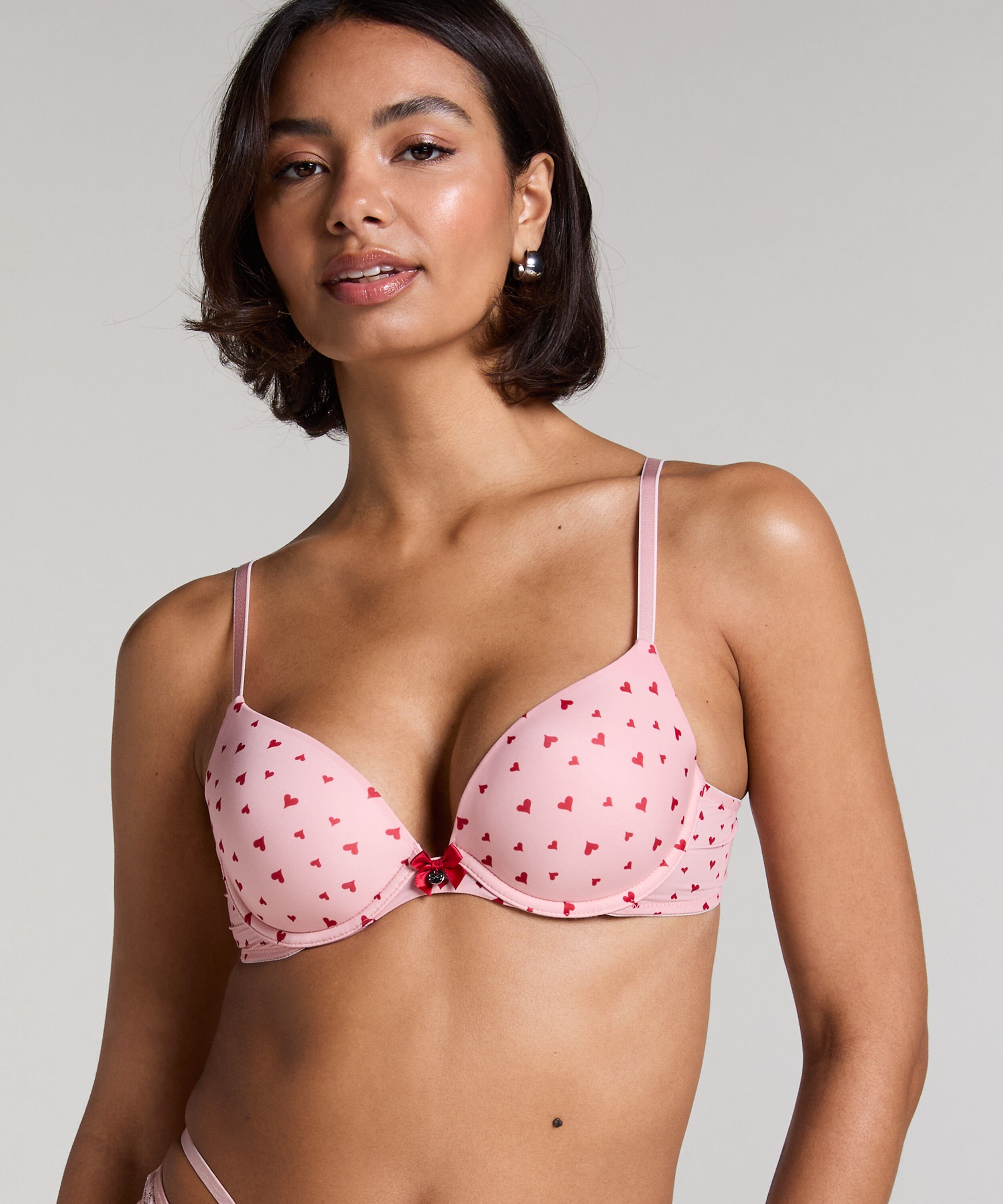 Voorgevormde beugel bh Plunge, Roze Voorgevormde beugel bh Plunge, Roze