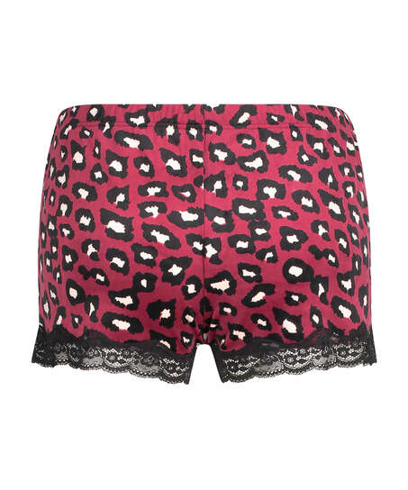 Shorts Velours Lace, Rood