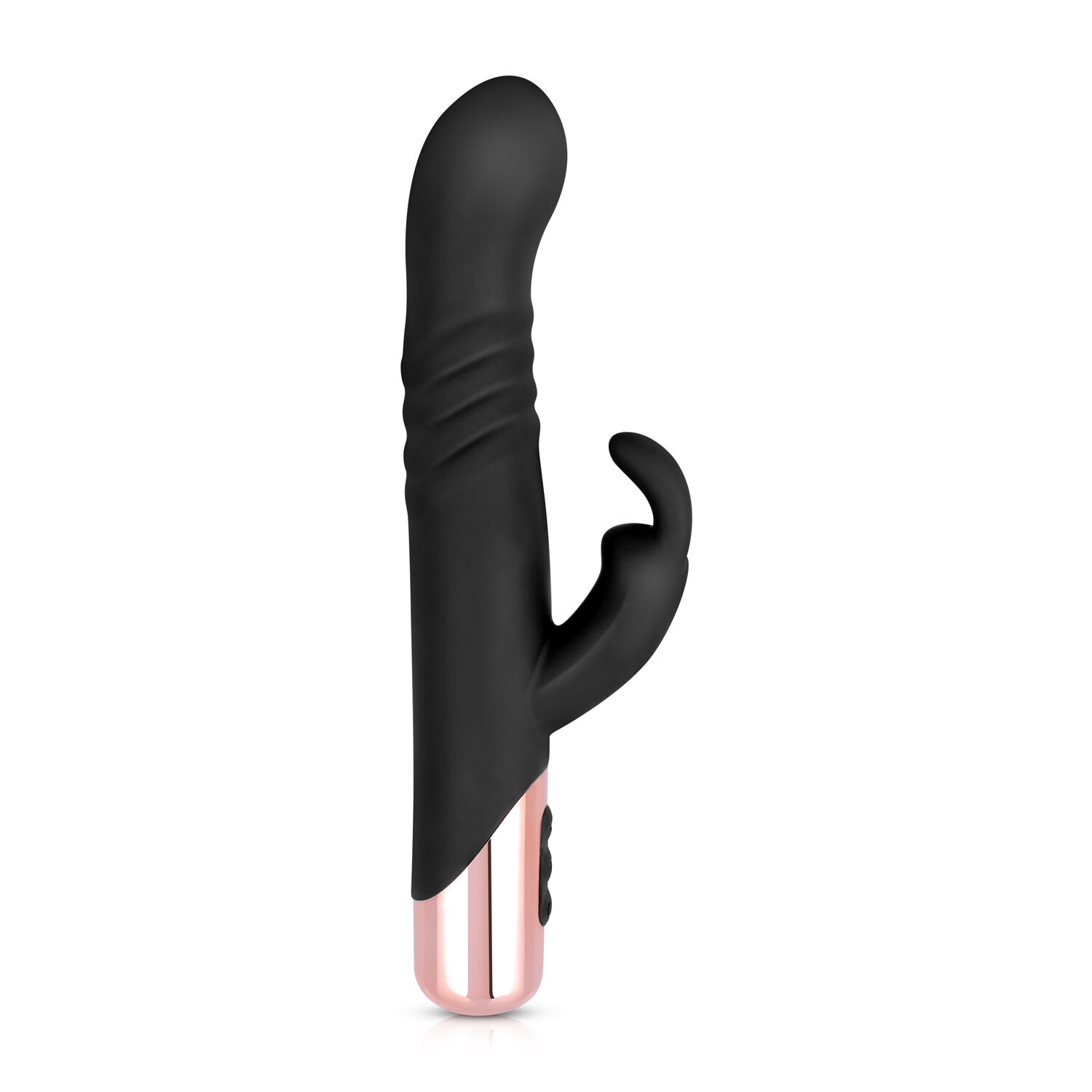Rosy Gold Rabbit Vibrator, Zwart Rosy Gold Rabbit Vibrator, Zwart